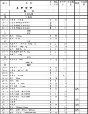 小学数学科学教学与音体美器材配备标准 数理教学器材的创新配置与应用